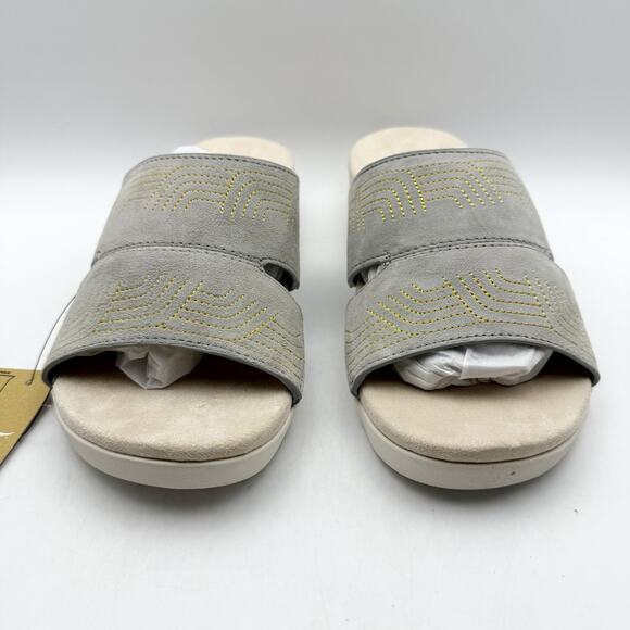 Spenco Womens Twilight Ellie Slide Sandals US 8.5 D EU 39 Grey Leather NIB - Picture 6 of 12